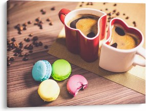 Tablou cu cafea și macarooni (70x50 cm)