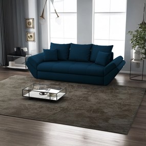 Canapea extensibilă dumonde cu ladă de depozitare si sezut confortabil din spuma high-density, Loana Enjoy Petrol 250x100 cm