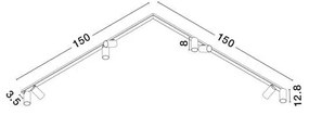 Lustra cu 8 Spoturi directionabile stil minimalist OSO, NVL-9030918