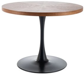 Masa rotunda Amadeo nuc/negru mat - d100 x h76 cm