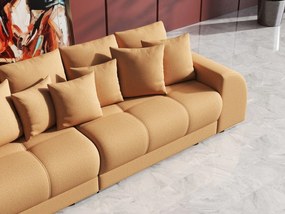 Canapea extensibilă dumonde cu 2 lăzi de depozitare si sezut confortabil din spuma high-density, Verona Enjoy Mango 310x100 cm