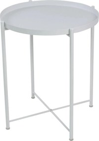 Masuta cafea TIM, alb, metal, 48x48x53 cm