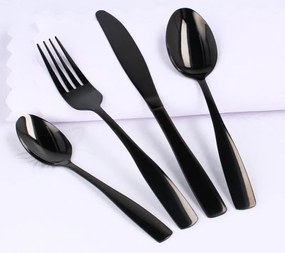 ShopJK SET DE TACIMURI INOX PENTRU 6 PERSOANE - NEGRU