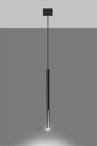 Lustră neagră/argintie din metal Asarot – Sollux