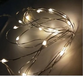 Lumini decorative pe baterii 40LED 4,3m alb cald