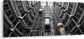 Tablou cu lift în clădire (120x50 cm)