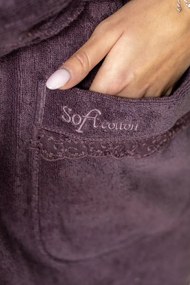 Halat elegant STELLA de damă în cutie cadou M Prună / Plum red