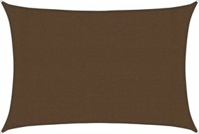 vidaXL Pânză parasolar, maro, 3x5 m, HDPE, 160 g/m²