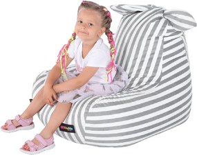 Fotoliu tip sac, alb/gri, LAPIN