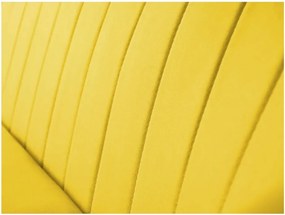Canapea cu tapițerie din catifea Mazzini Sofas Sardaigne, 188 cm, galben