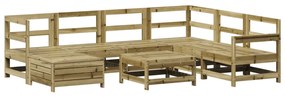 3250607 vidaXL Set canapea de grădină, 8 piese, lemn de pin tratat