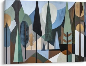 Tablou - Abstracție geometrică naturală II. (70x50 cm)