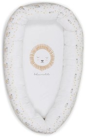 Suport de dormit Babynest 2in1 bara protectie patut Premium Bumbac, Nairobi Mustard 95x65x18 cm