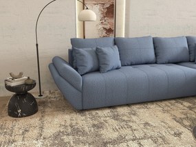 Colțar extensibil dumonde cu ladă de depozitare si sezut confortabil din spuma high-density, Berlin XL Enjoy Blue 350x185 cm II