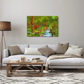 Tablou pentru copii cu animale (90x60 cm)