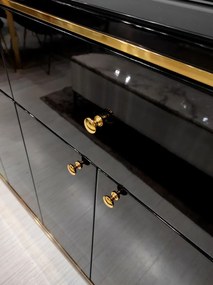 Consola Rennes negru/gold – H100 cm