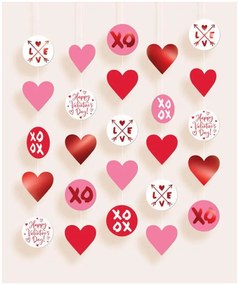 Iubire Happy Valentine's Day decor suspendat set 5 buc.