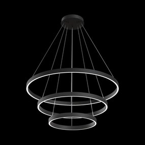 Lustra suspendata LED design tehnic Rim negru MYMOD058PL-L100B4K