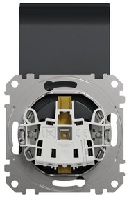 Priza simpla cu impamantare, cu capac, 16A, IP20, antracit, Schneider Sedna Design