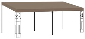 vidaXL Pavilion montat de perete, gri taupe, 6 x 3 x 2,5 m