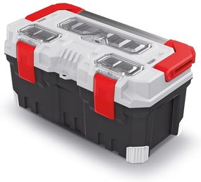 Cutie pentru scule cu maner metalic 49,6 x 25,8 x 24 cm, gri
