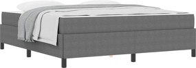 vidaXL Cadru de pat cu saltea Gri deschis 180 x 200 cm țesătură