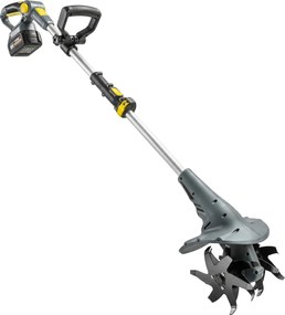 Outsunny Motocultor fără fir, Rotavator electric 18V cu 2 baterii 4000mAh, încărcător, lățime de lucru 20 cm Gri | Aosom Romania