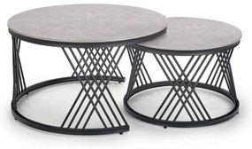 Set de 2 mese de cafea ELEGRA, gri