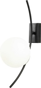 Aplica HILAL 3821, negru/alb, metal/sticla, 12x25x44 cm