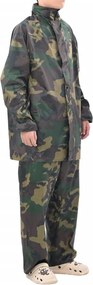 vidaXL Costum de ploaie, 2 piese, imprimeu camuflaj, cu glugă, M