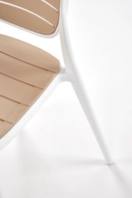 Scaun de grădină Karter (alb + natural). Promo -6%. 1092584