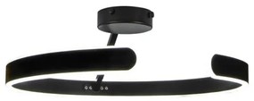 Lustră LED dimabilă aplicată LED/72W/230V 3000-6500K negru + telecomandă