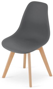 Scaun KITO gri inchis cu picioare din fag