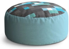 Taburet Circle Blocks 1, albastru / gri