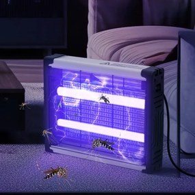 Brilagi - Capcană electrică LED UV pentru insecte, 2 x LED, 5 W, 230 V, acoperire 70 m²