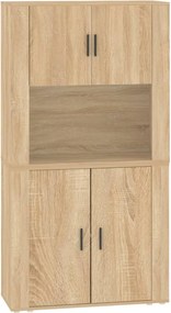 vidaXL Dulap înalt, stejar sonoma, lemn prelucrat