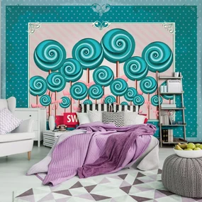 Fototapet - Sweet Pin Up Lollies (152,5x104 cm), în 8 de alte dimensiuni noi