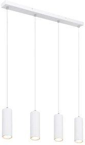 Lustra cu 4 pendule design modern ROBBY alb