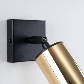 Spot de perete Sollux SL.1382 WINX 1xGU10/10W/230V negru/auriu