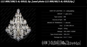 Lustra XXXL cu 108 brate, cristal Bohemia L11 009/108/1-A