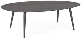 Masuta de cafea ovala, metal, antracit, 120x75x36 cm, Ridley Bizzotto