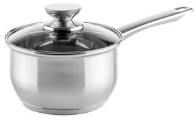 Set de oale Muhler MR-1242, 12 piese, Otel inoxidabil, Fund in trei straturi, Manere reci, Capace din sticla, Inductie, Argintiu