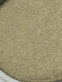 Taburet verde, rotund, din textil, Nasrine