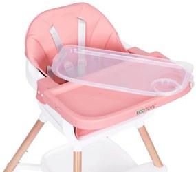 Scaun înalt pentru copii 2 în 1 roz