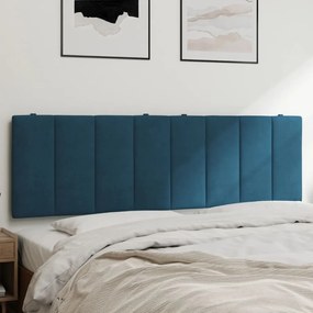 374679 vidaXL Pernă tăblie de pat, albastru, 160 cm, catifea