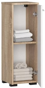 Dulap de baie Farid TYP1 (Stejar sonoma + Alb). 1069778