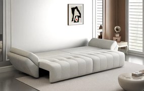 Canapea extensibilă dumonde cu ladă de depozitare si sezut confortabil din spuma high-density, Berlin Euphoria Ivory 300x100 cm