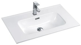 Lavoar baie incastrat alb 80 cm, dreptunghiular, Fluminia Siena 810x465 mm
