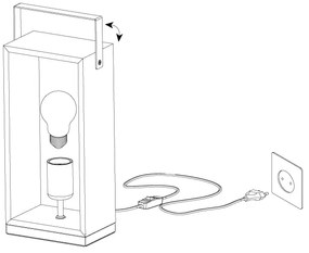 Eglo 43415 - Lampă de masă FAMBOROUGH 1xE27/40W/230V