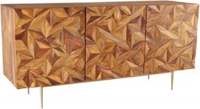 Comoda design industrial Stone Finish 150cm Sheesham